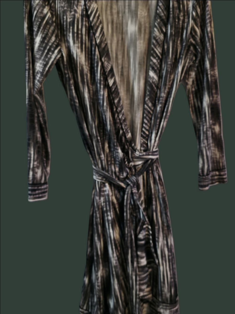 4/$67 Deal! BCBGMaxAzria Black and White Striped Midi Wrap Dress